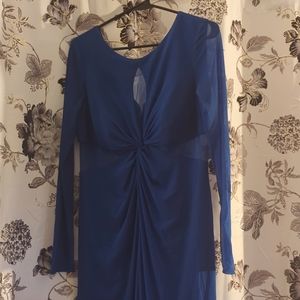 Navy blue mesh dress